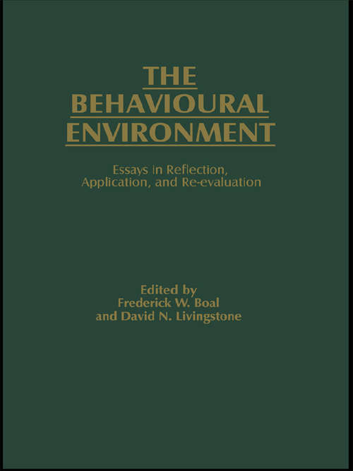 Book cover of The Behavioural Environment: Essays in Reflection, Application and Re-evaluation