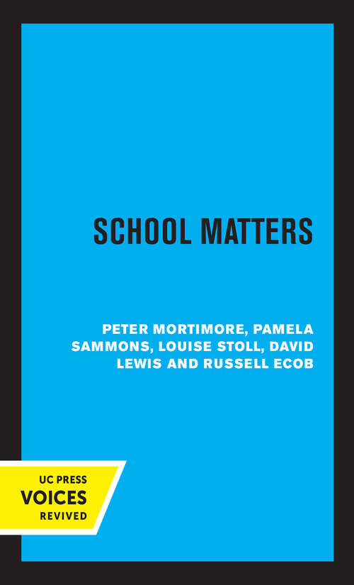 Book cover of School Matters