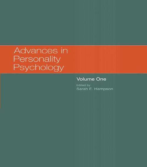 Book cover of Advances in Personality Psychology: Volume 1 (Advances in Personality Psychology)