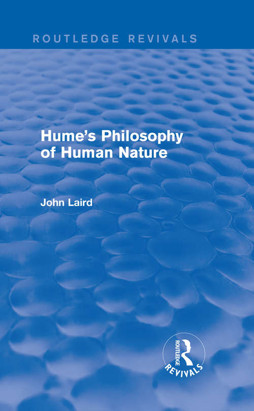 Book cover of Hume's Philosophy of Human Nature (Routledge Revivals)