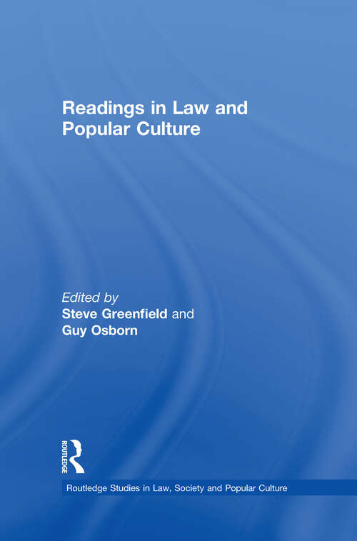 Book cover of Readings in Law and Popular Culture (Routledge Studies in Law, Society and Popular Culture)