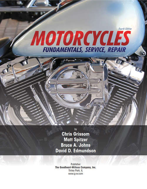Book cover of Motorcycles: Fundamentals, Service, Repair (Fourth Edition)