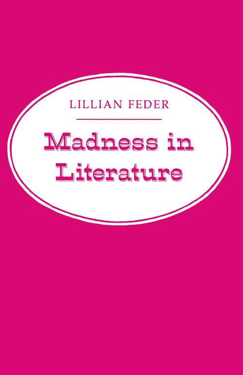 Book cover of Madness in Literature