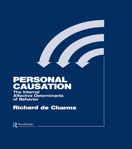 Book cover of Personal Causation: The Internal Affective Determinants of Behavior