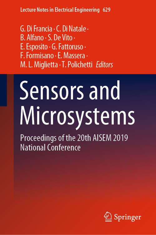 Book cover of Sensors and Microsystems: Proceedings of the 20th AISEM 2019 National Conference (1st ed. 2020) (Lecture Notes in Electrical Engineering #629)