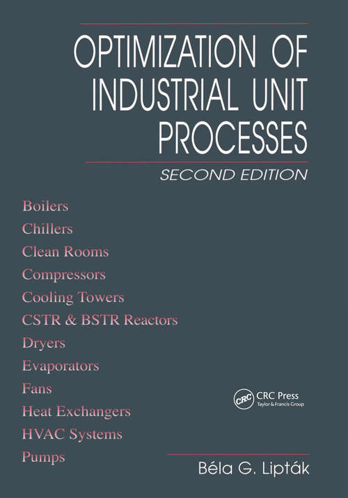 Book cover of Optimization of Industrial Unit Processes (2)