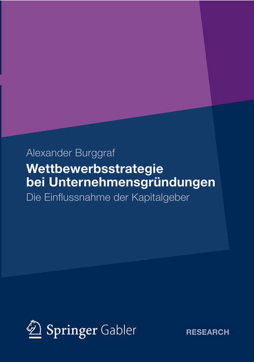 Book cover of Wettbewerbsstrategie bei Unternehmensgründungen