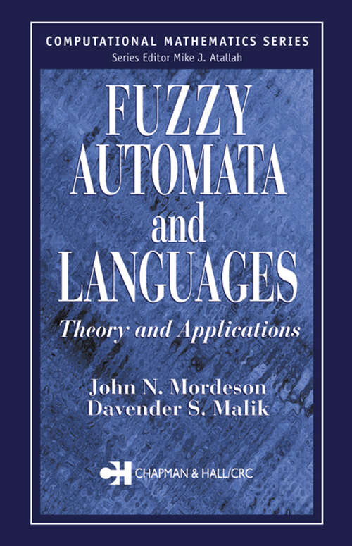 Book cover of Fuzzy Automata and Languages: Theory and Applications (1)