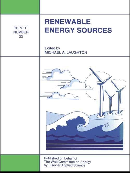 Book cover of Renewable Energy Sources: Watt Committee: report number 22