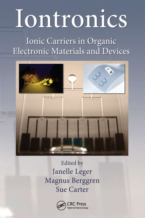 Book cover of Iontronics: Ionic Carriers in Organic Electronic Materials and Devices