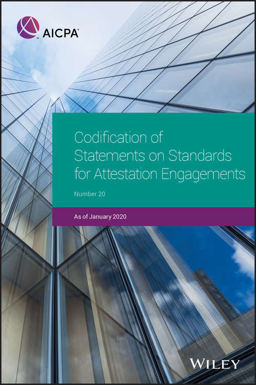 Book cover of Codification of Statements on Standards for Attestation Engagements: 2020 (2) (AICPA)