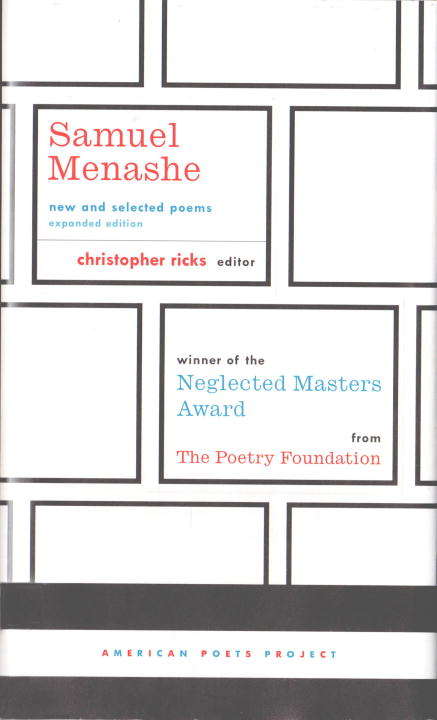 Book cover of Samuel Menashe: New and Selected Poems