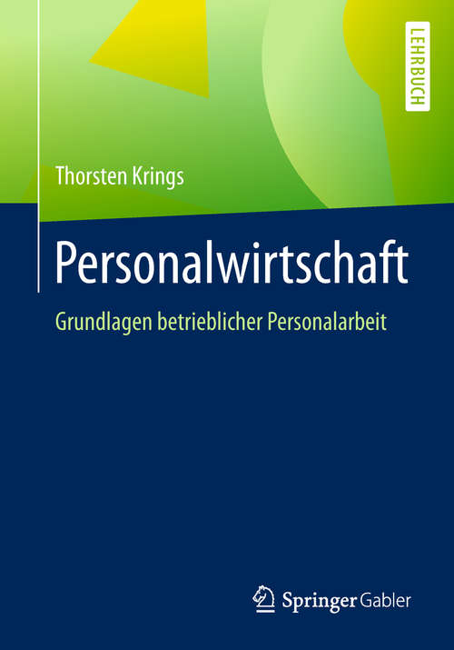 Book cover of Personalwirtschaft: Grundlagen betrieblicher Personalarbeit