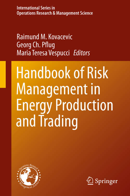 Book cover of Handbook of Risk Management in Energy Production and Trading