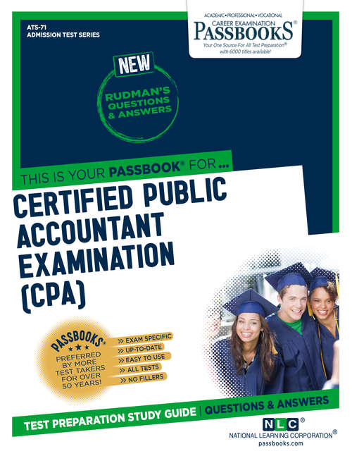 Book cover of CERTIFIED PUBLIC ACCOUNTANT EXAMINATION (CPA): Passbooks Study Guide (Admission Test Series)