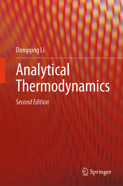 Book cover of Analytical Thermodynamics (Second Edition 2025)