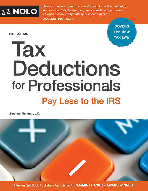 Book cover of Tax Deductions for Professionals: Pay Less to the IRS