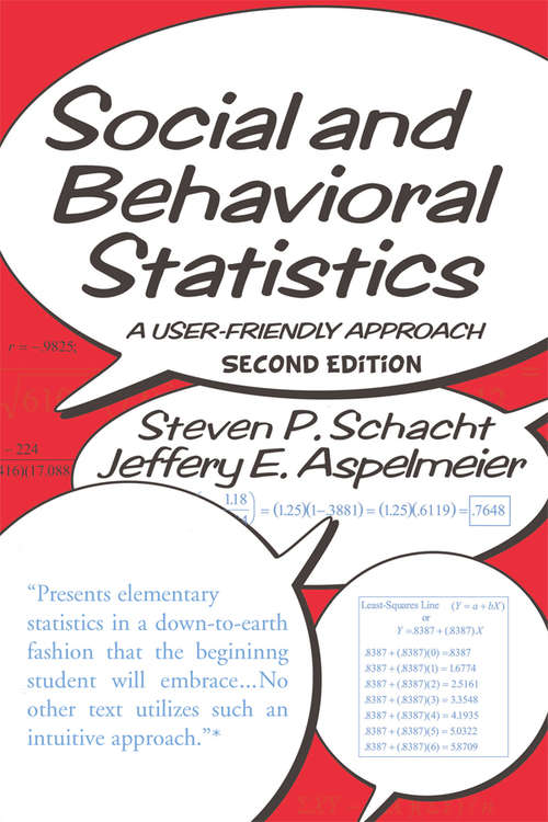 Book cover of Social and Behavioral Statistics: A User-Friendly Approach (2)