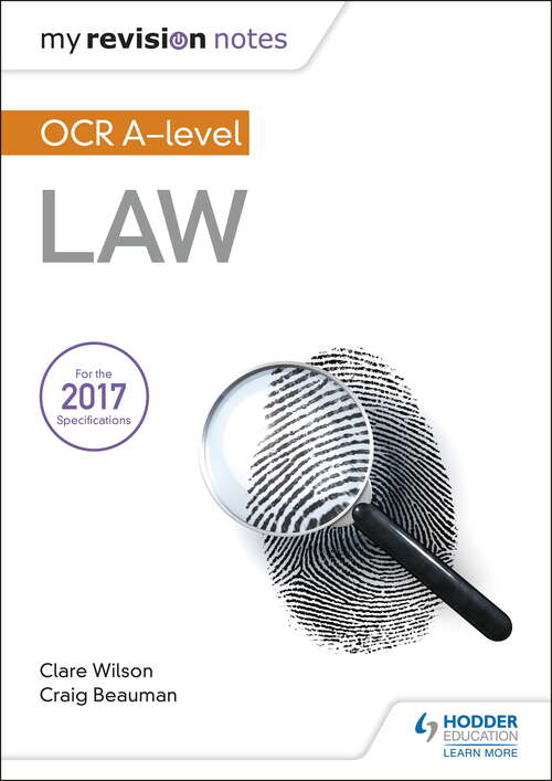 Book cover of My Revision Notes: OCR A Level Law
