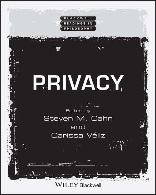 Book cover of Privacy (Wiley Blackwell Readings in Philosophy)