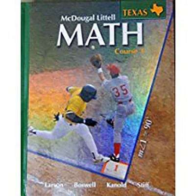 Book cover of McDougal Littell, Math Course 3, Texas