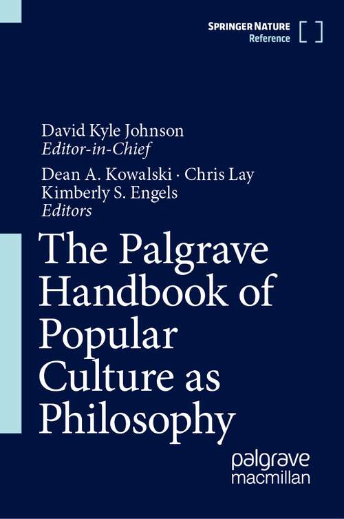 Book cover of The Palgrave Handbook of Popular Culture as Philosophy (2024)