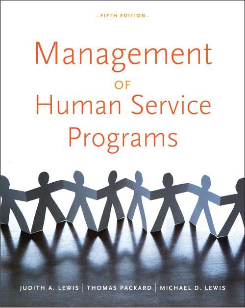 Book cover of Management of Human Service Programs (Fifth)