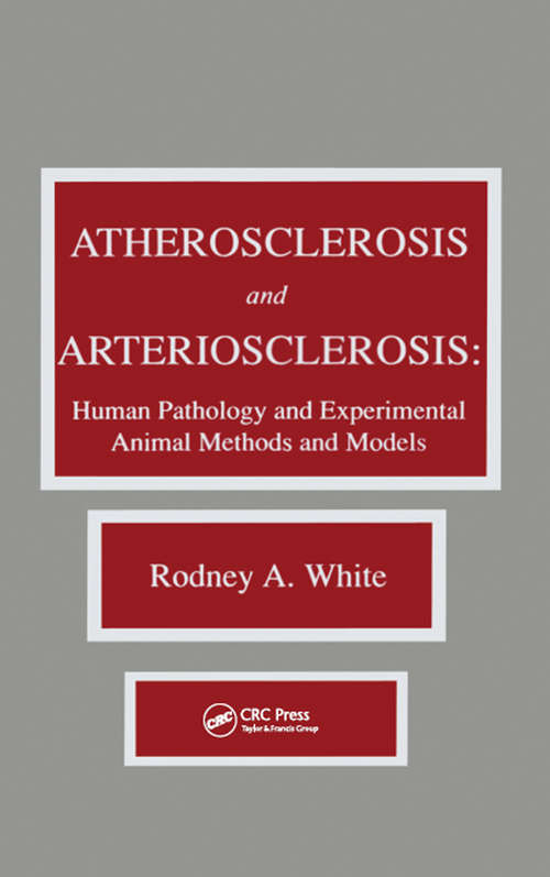 Book cover of Atherosclerosis and Arteriosclerosis