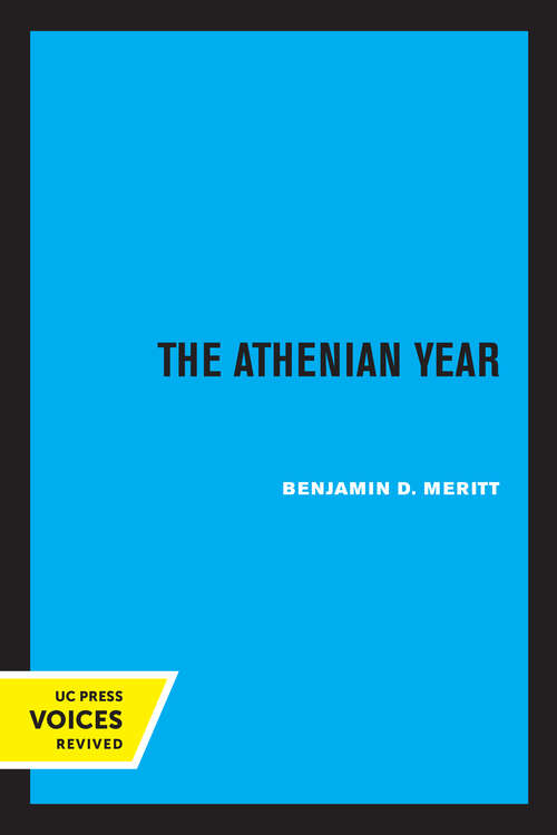 Book cover of The Athenian Year