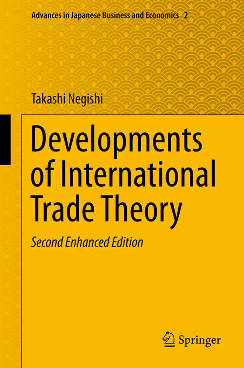 Book cover of Developments of International Trade Theory