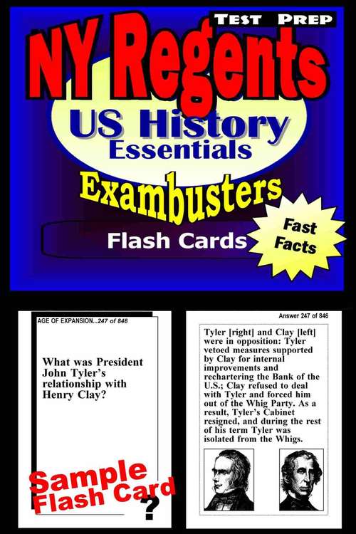 Book cover of NY Regents Exam Test Prep Flash Cards: US History Essentials (Exambusters NY Regents Workbook #13)