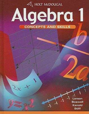Book cover of Algebra 1: Concepts and Skills