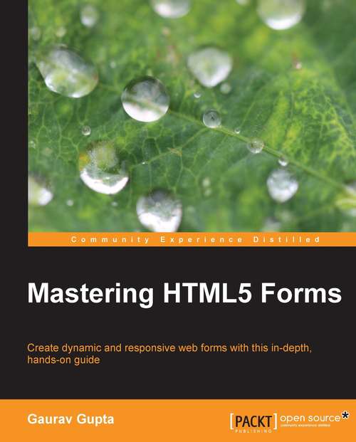 Book cover of Mastering HTML5 Forms