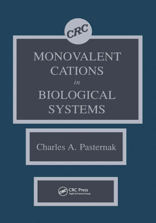 Book cover of Monovalent Cations in Biological Systems