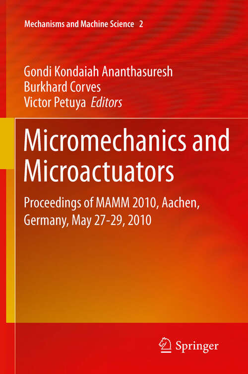 Book cover of Micromechanics and Microactuators