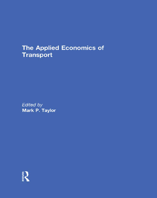 Book cover of The Applied Economics of Transport