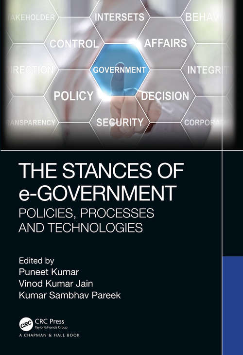 Book cover of The Stances of e-Government: Policies, Processes and Technologies