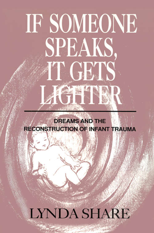 Book cover of If Someone Speaks, It Gets Lighter: Dreams and the Reconstruction of Infant Trauma