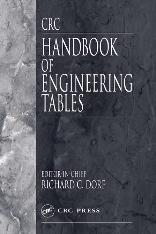 Book cover of CRC Handbook of Engineering Tables (1) (The Electrical Engineering Handbook)