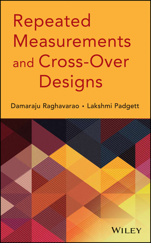 Book cover of Repeated Measurements and Cross-Over Designs