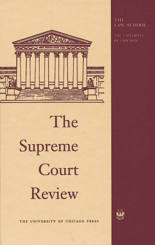 Book cover of The Supreme Court Review, 2012 (Supreme Court Review)