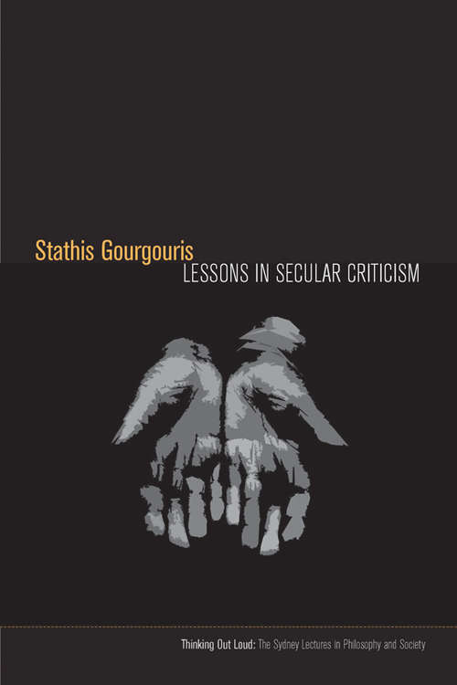 Book cover of Lessons in Secular Criticism