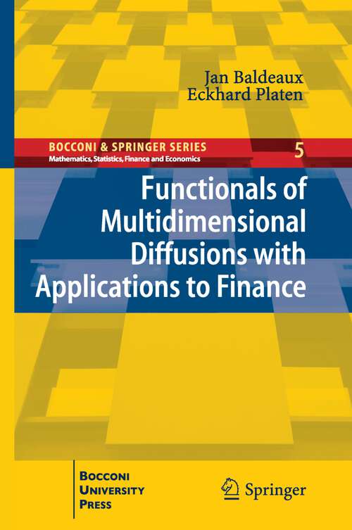 Book cover of Functionals of Multidimensional Diffusions with Applications to Finance