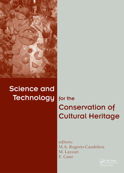 Book cover of Science and Technology for the Conservation of Cultural Heritage