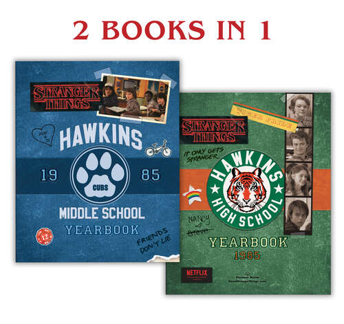 Book cover of Hawkins Middle School Yearbook/Hawkins High School Yearbook (Stranger Things)