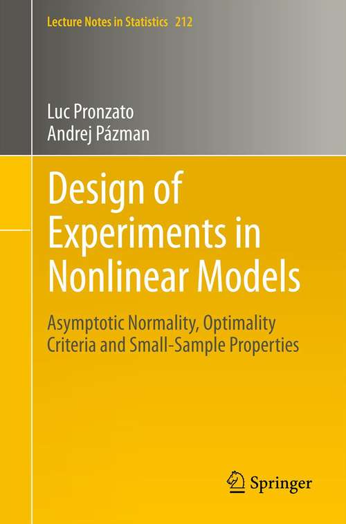 Book cover of Design of Experiments in Nonlinear Models