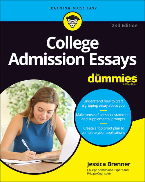 Book cover of College Admission Essays For Dummies (2)