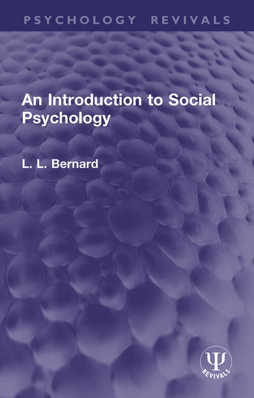 Book cover of An Introduction to Social Psychology (Psychology Revivals)