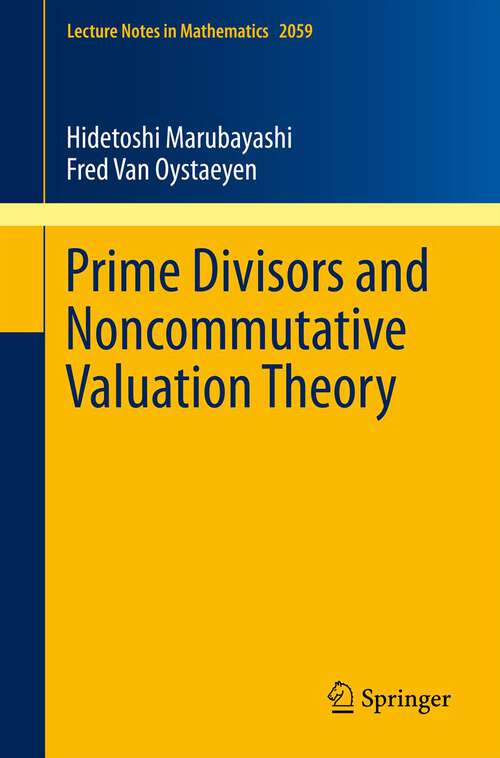 Book cover of Prime Divisors and Noncommutative Valuation Theory