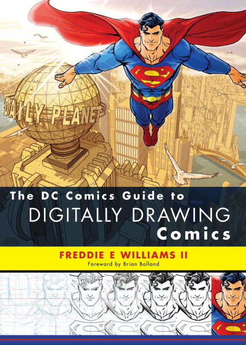Book cover of The DC Comics Guide to Digitally Drawing Comics